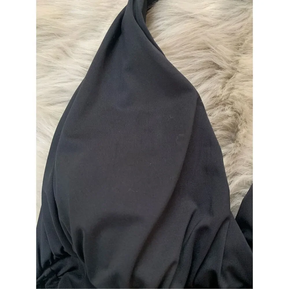 La Blanca black halter one piece swimsuit Size 10